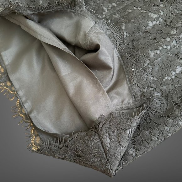 Cece|Womens|A-Line Skirt|Size 0|Black|Full Lace|Knee Length|Mid Rise|Lined - Picture 11 of 15